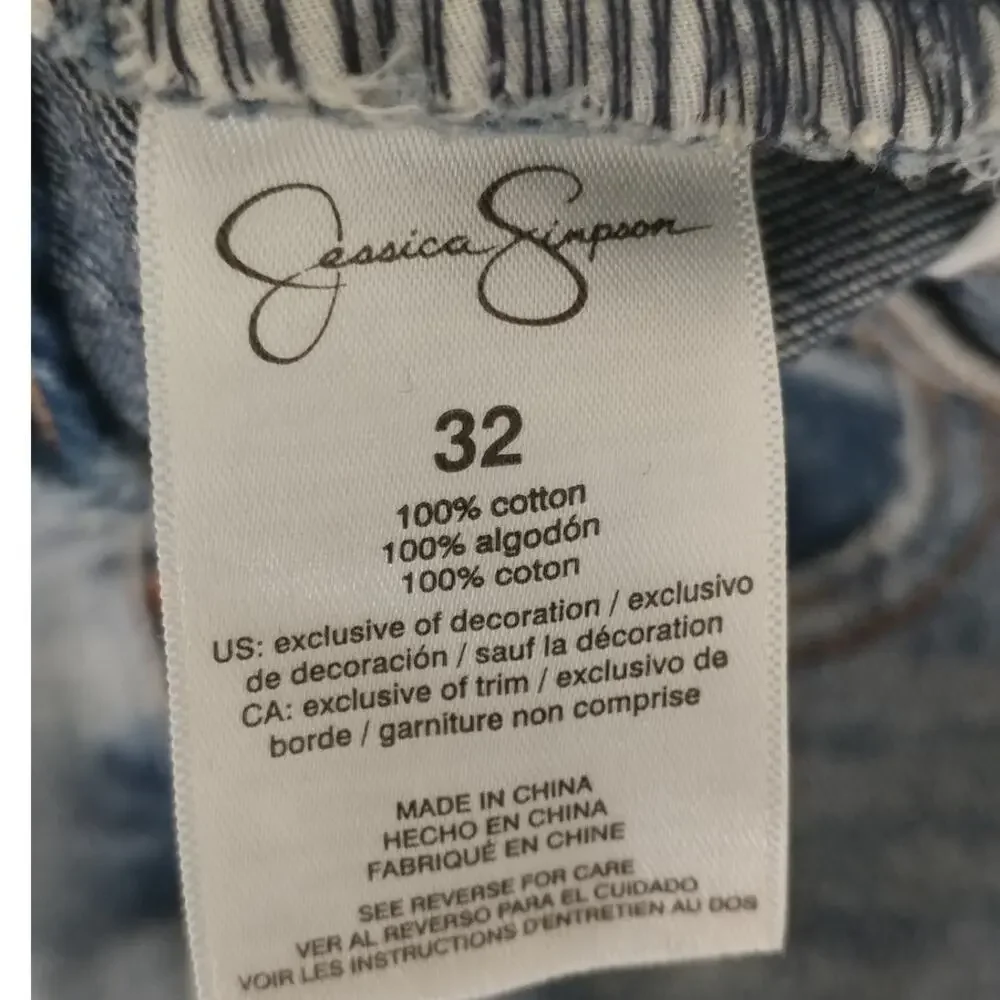 Jessica Simpson Spotlight High Rise Slim Straight Jeans Blue Size‎ 32 (CL)